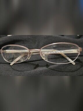 Kenneth Cole Women's Silver Wire Rim Cream  Tortoiseshell Glasses MADE IN ITALY